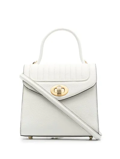 Delage Quilted-finish Tote Bag In White