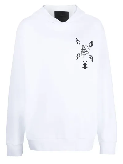 Philipp Plein Graphic-print Cotton Hoodie In White