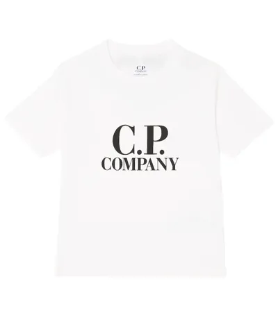 C.p. Company Teen Logo-print Cotton T-shirt In White