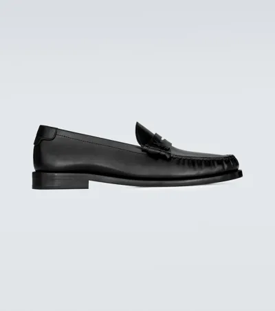 Saint Laurent Le Loafer Leather Loafers In Nero