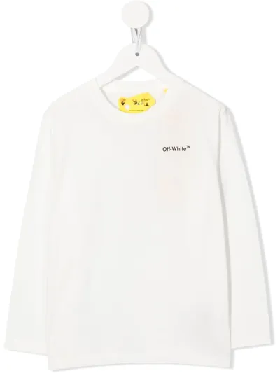 Off-white Kids' Arrows-motif Cotton T-shirt In White