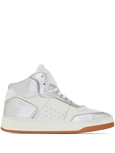 Saint Laurent Sl/80 High-top Sneakers In White