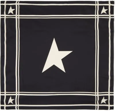 Golden Goose Black Stars & Stripes Scarf