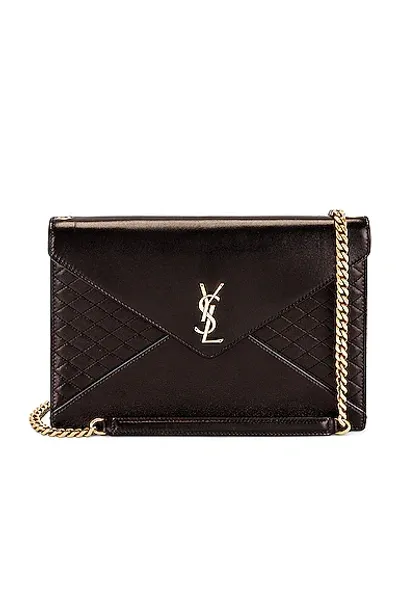 Fwrd Renew Saint Laurent Gaby Chain Bag In Nero