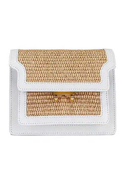 Fwrd Renew Marni Mini Trunk Soft Bag In Sand Storm & Lily White