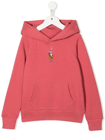 Ralph Lauren Branded Hoodie Adirondack Berry In Rosa