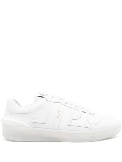 Lanvin Panelled Low-top Sneakers In White