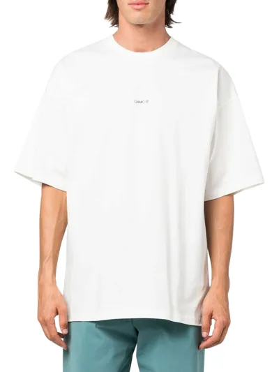 Oamc Logo-print Short-sleeve T-shirt In White