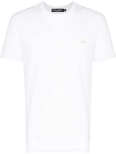 Dolce & Gabbana Logo-plaque T-shirt In White