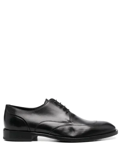 Baldinini Almond-toe Lace-up Derby Shoes In Schwarz