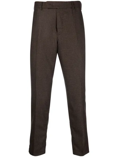 Pt Torino Cropped Tailored Trousers In Braun