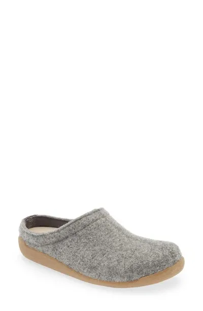 Sanita Lodge Wool Felt Slipper In Slate