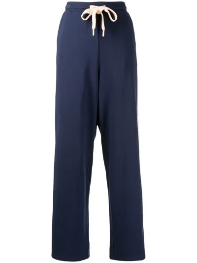 The Upside Escapade Avalon Striped-trim Sweatpants In Navy