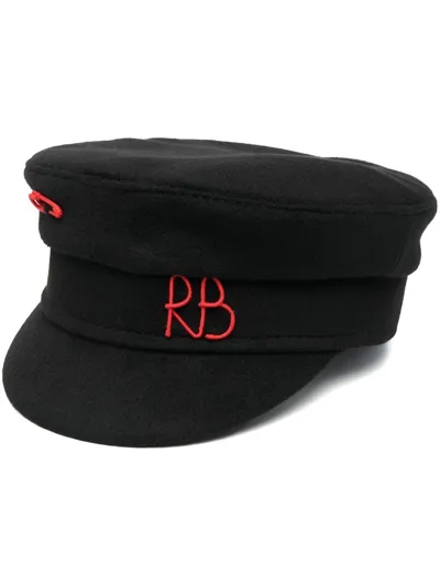 Ruslan Baginskiy Logo-embroidered Baker Boy Cap In Black