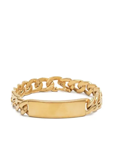 Maison Margiela Curb-chain Sterling-silver Bracelet In Gold