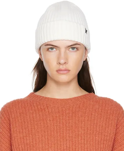 Golden Goose Off-white Damian Star Collection Beanie In 10190 Off White