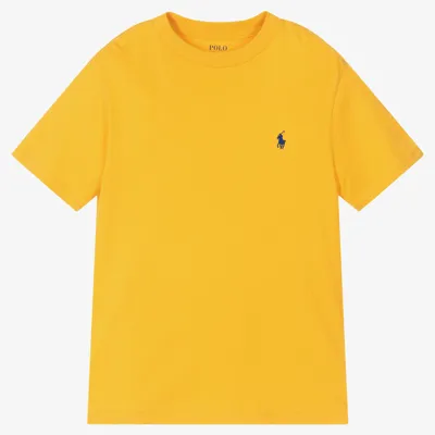 Polo Ralph Lauren Kids' Boys Yellow Cotton T-shirt