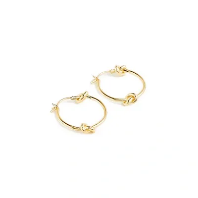 Ragbag Gold-plated Silver Knot Earrings