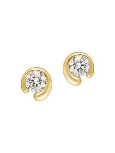 Georg Jensen Women's Mercy 18k Yellow Gold & Diamond Stud Earrings