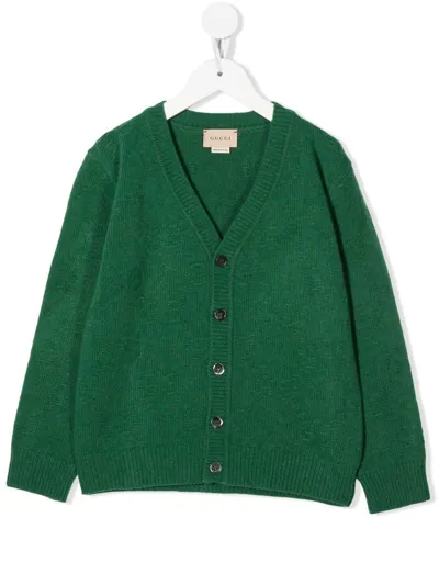 Gucci Kids' Gg-pattern V-neck Cardigan