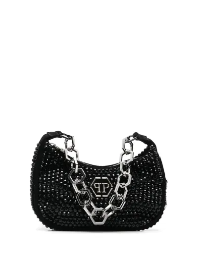 Philipp Plein Crystal-embellished Tote Bag In Schwarz