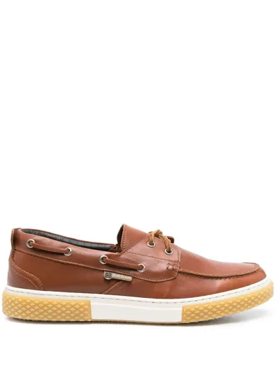 Baldinini Front Tie-fastening Boat Shoes In Braun