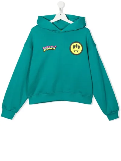 Barrow Kids' Logo-print Detail Hoodie In Green