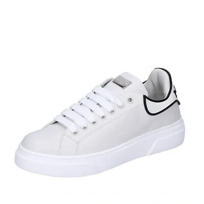 Pre-owned Philipp Plein Damen Schuhe  36 Eu Sneakers Weiss Leder Bf578-36