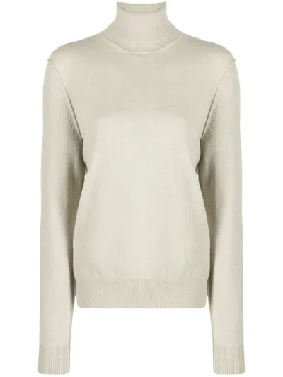 Maison Margiela Roll-neck Cashmere Jumper In Green