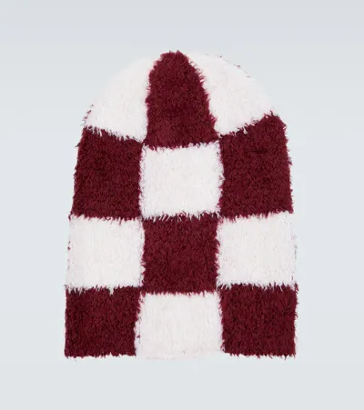 The Elder Statesman Mohawk Cashmere And Silk Beanie In Burgundy