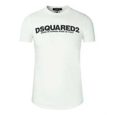 Pre-owned Dsquared2 Herren T-shirts S74gc0969 S20694 100 T-shirt