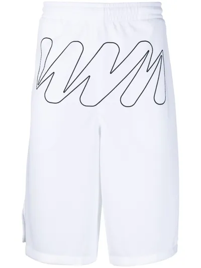 Off-white Wave-detail Shorts In White