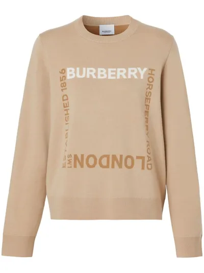 Burberry Horseferry Square Wool Blend Jacquard Sweater In Default Title