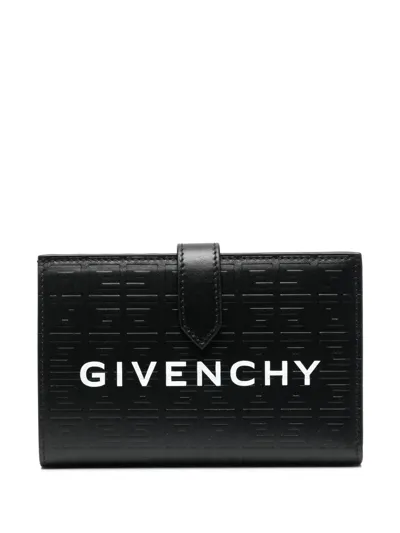 Givenchy Logo-print Bi-fold Leather Wallet In Black