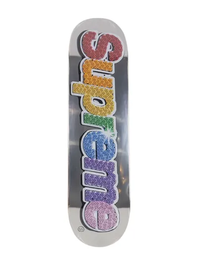 Supreme Bling Box Logo Skateboard Deck In Multicolour