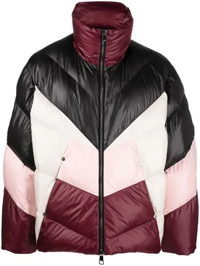 Neil Barrett Mixed Nylons Modernist Puffer Jacket In Multicolor