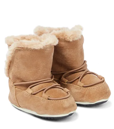 Moon Boot Baby Brown Suede Snow Boots