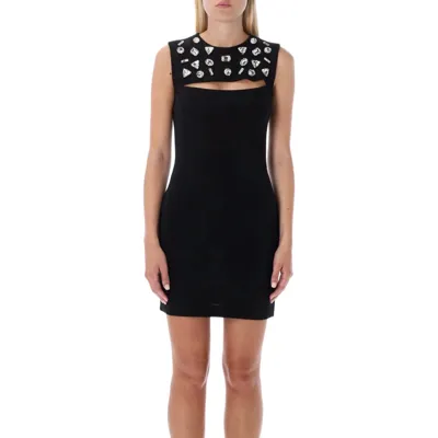 Dsquared2 Crystal-embellished Sleeveless-dress In Black