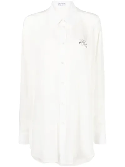 Balenciaga Fashion Institute Oversized Shirt In White