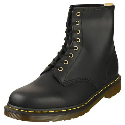 Pre-owned Dr. Martens' Dr. Martens Vegan 1460 Herren Black Stiefel Beilaufig - 41 Eu