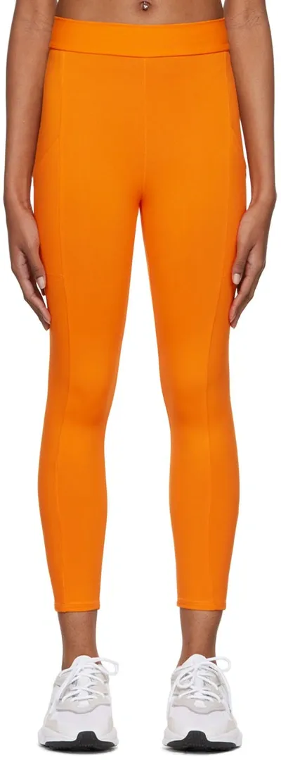 Live The Process Tuxedo Seamed High-rise Leggings In Orange Poppy