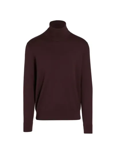 Loro Piana Dolcevita Slim-fit Cashmere, Virgin Wool And Silk-blend Rollneck Sweater In Sugar Plum