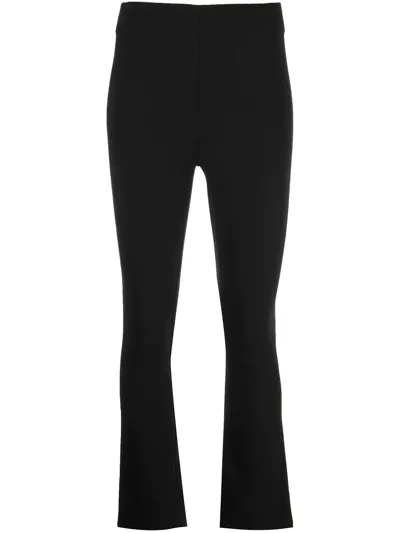 Sprwmn Bootleg Cropped Trousers In Black