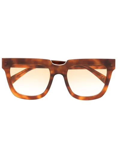 Retrosuperfuture Tortoiseshell-effect Oversize-frame Sunglasses In Brown