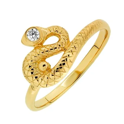 Pre-owned Markenlos Schlangenring Aus Gold Damenring Aus Gold Goldring Ring Schlangenring