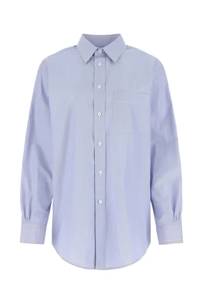 Maison Margiela Light-blue Poplin Oversize Shirt  Lightblue  Donna 42 In Multicolor