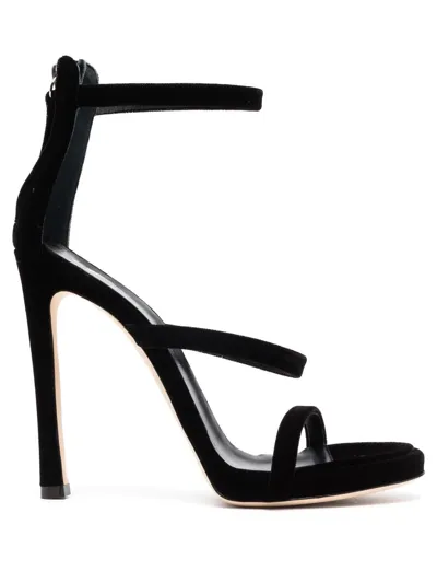 Giuseppe Zanotti 120mm Suede Strappy Sandals In Black