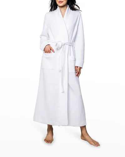 Petite Plume Ophelia Long Textured Robe In White