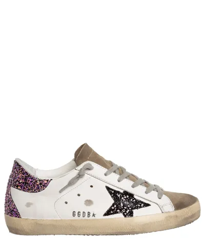 Pre-owned Golden Goose Sneaker Damen Super-star Gwf00102.f002463.81497 White - Taupe Fux