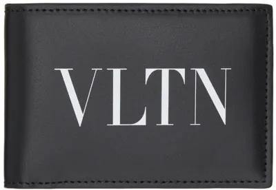 Valentino Garavani Black Vltn Bi-fold Wallet